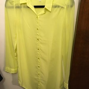 Yellow see through dress